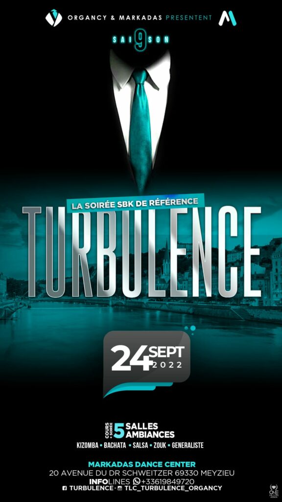 Soiree TURBULENCE- Kizomba- Salsa- Zouk- Bachata - Meyzieu